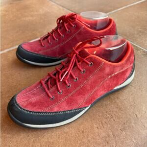 L.L. Bean Red Suede Lifestyle Sneakers for Walking, Light Hiking - size 10